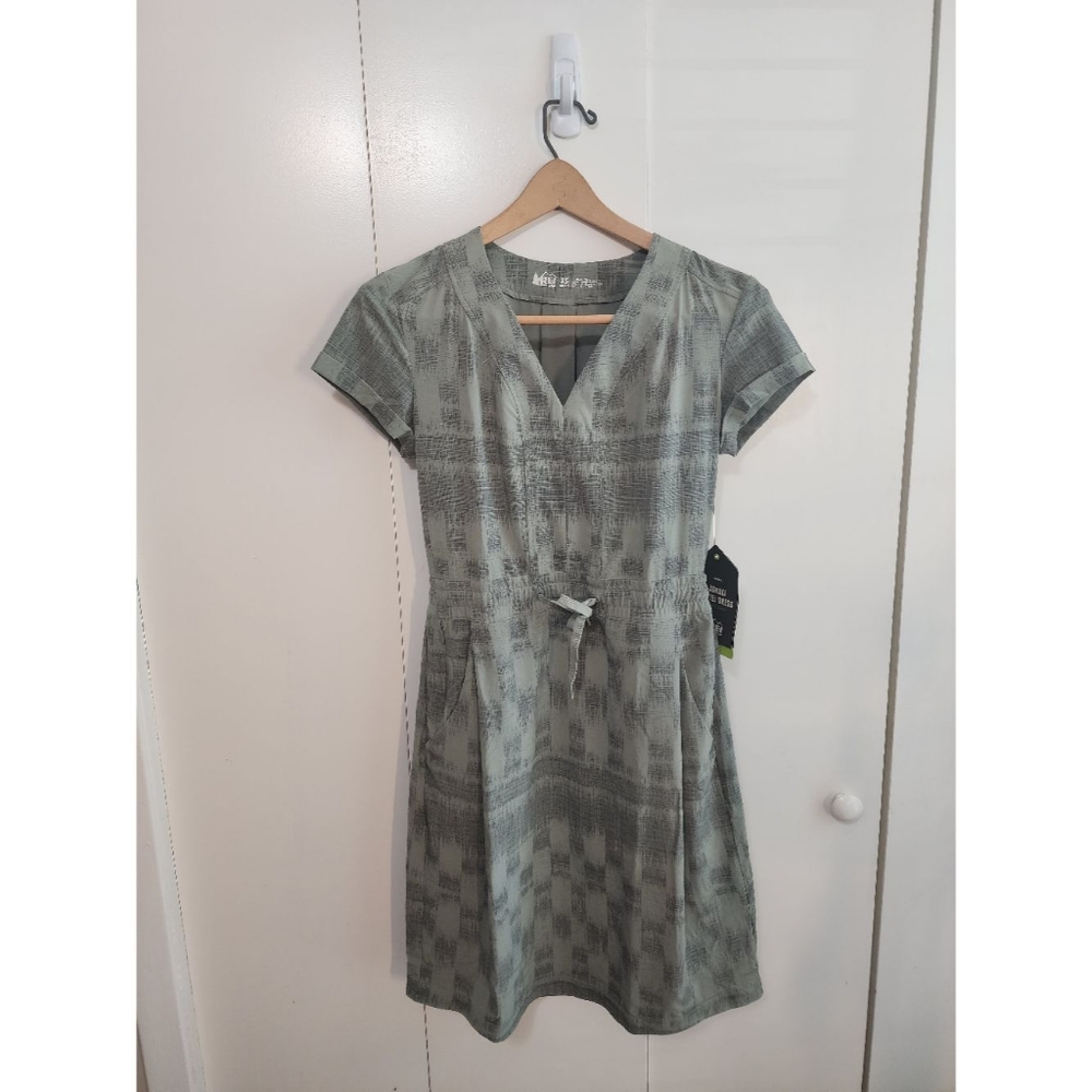REI Aoraki Travel Dress (Green "Afar Print Celery")